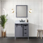 Dark Grey Bath Vanity 30 in. W x 22 in. D, and 28 in. Mirror