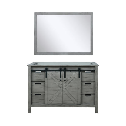 Grey Ash Bath Vanity with Mirror - 48" W Storage Cabinet for Bathroom