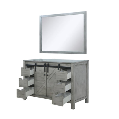 Grey Ash Bath Vanity with Mirror - 48" W Storage Cabinet for Bathroom