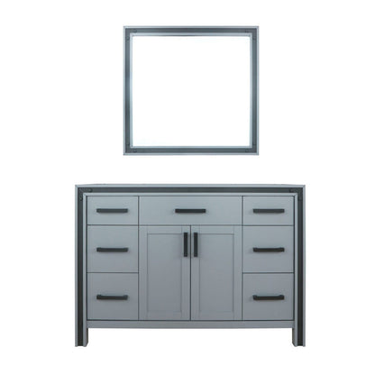 Dark Grey Bathroom Vanity with Mirror - 48" Wide