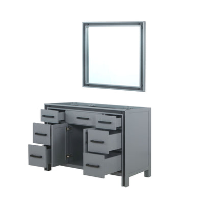 Dark Grey Bathroom Vanity with Mirror - 48" Wide