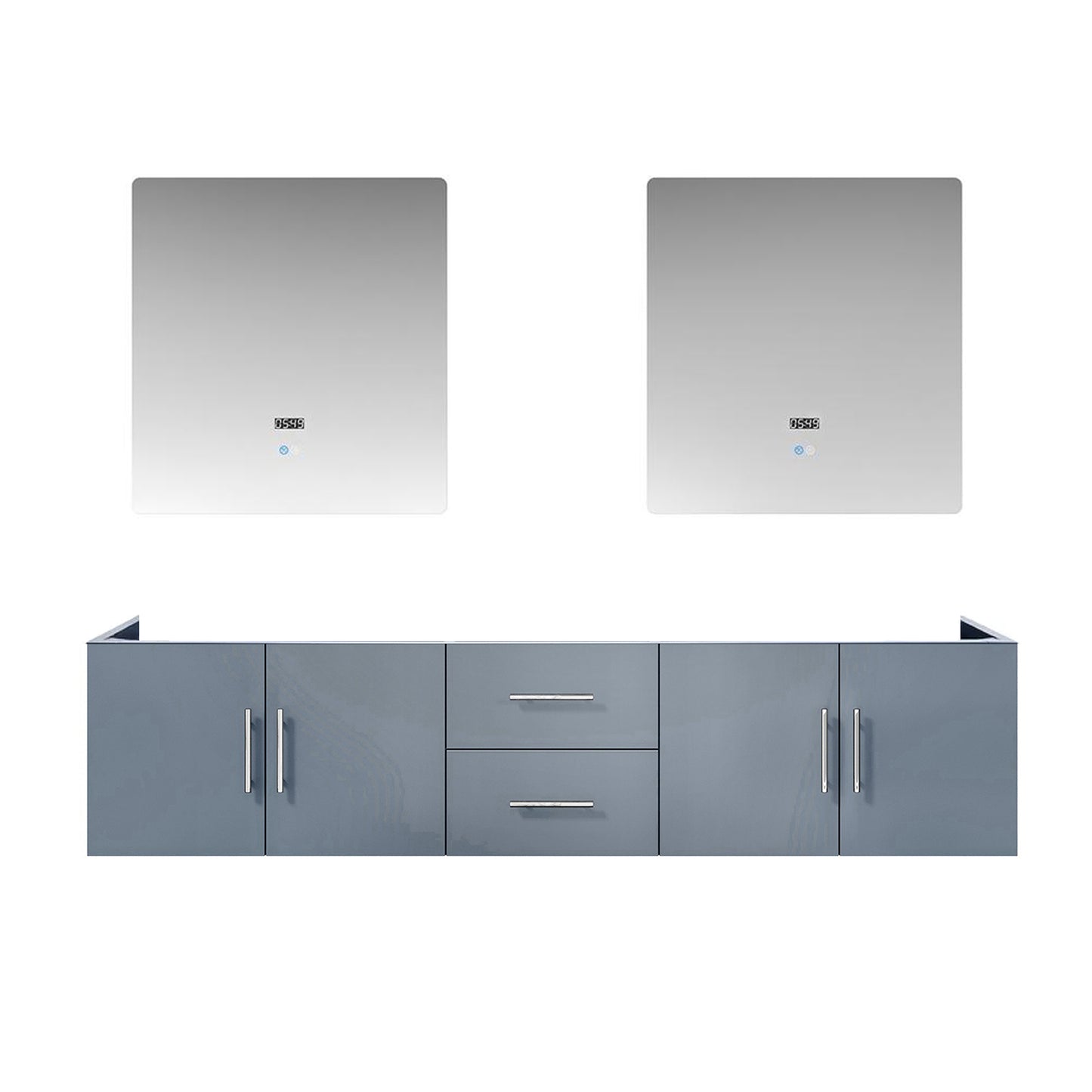 Dark Grey Wood Double Bathroom Vanity Upgrade 80 inch width