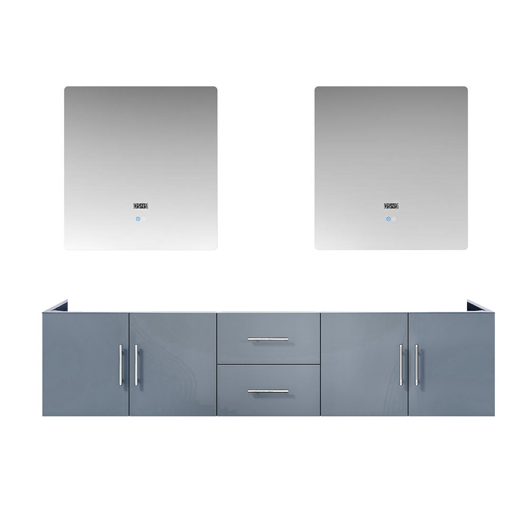 Dark Grey Wood Double Bathroom Vanity Upgrade 80 inch width