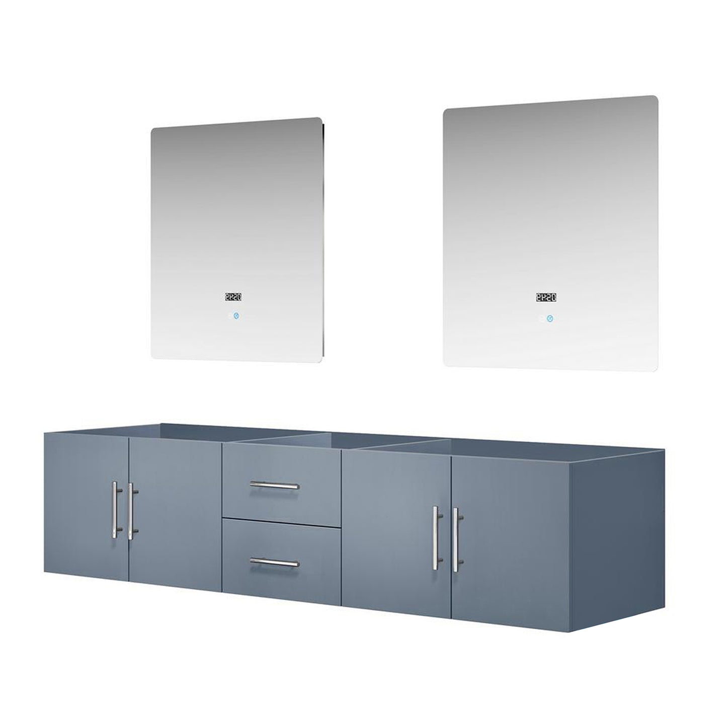 Dark Grey Wood Double Bathroom Vanity Upgrade 80 inch width