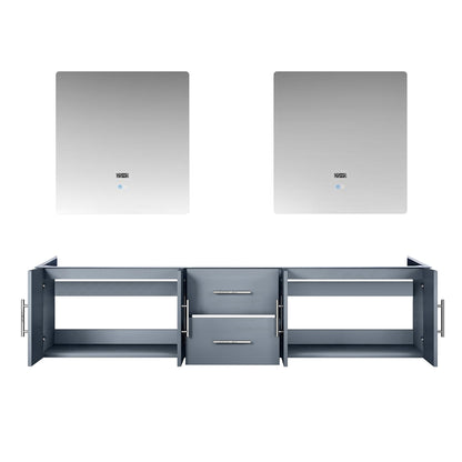 Dark Grey Wood Double Bathroom Vanity Upgrade 80 inch width