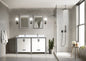 White Double Bath Vanity 60 in. W x 22 in. D, and 22 in. Mirrors