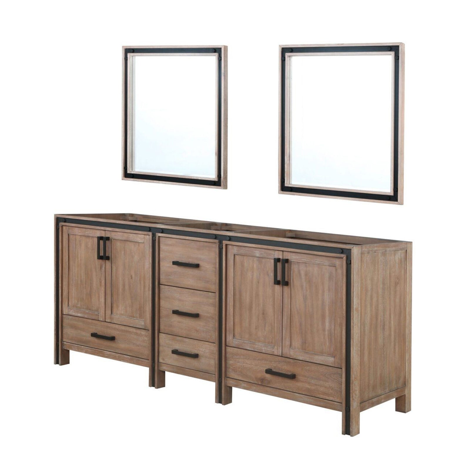 Rustic Barnwood Double Bathroom Vanity for Full Renovation