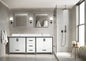 White Double Bath Vanity 84 in. W x 22 in. D, and 34 in. Mirrors