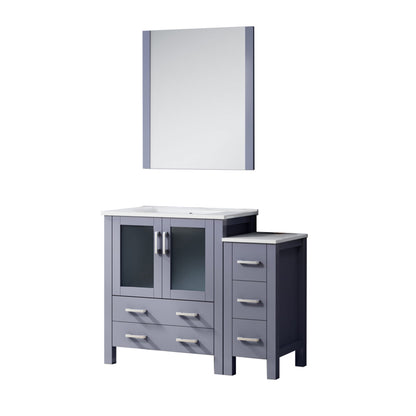Dark Grey Bathroom Vanity with Storage - 42" Wide