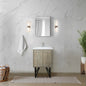 Rustic Acacia Bath Vanity 24 in. W x 20 in. D, Cultured Marble Top and 18 in. Mirror