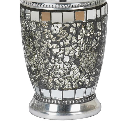 Ice Mosaic Liquid Soap Dispenser - Silver Aluminum Bathroom Accessory