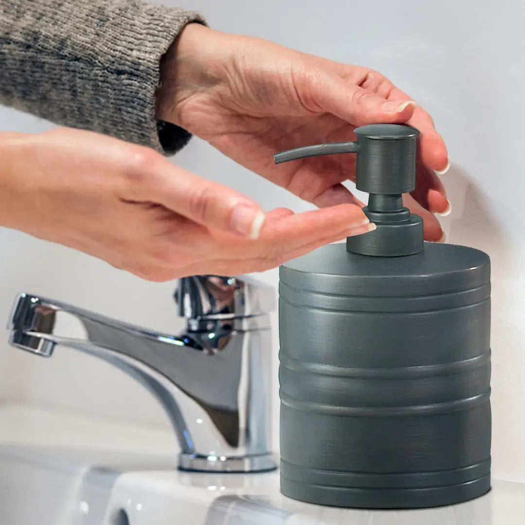 Stainless Steel Liquid Soap Dispenser Pump Bottle  Bathroom Vanity & Kitchen Sink,Holds Soap,Lotion & Sanitizer   Orb