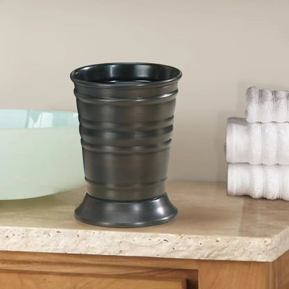 Stainless Steel Tumbler Bathroom Tumbler Cup Decorative Rinse Cup,Drinking Glass,Toothbrush & Makeup Brush Holder for Vanity Countertops,Sink & Desk