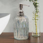 Glass Liquid Soap Dispenser Pump Bottle Bathroom Vanity & Kitchen Sink,Holds Soap,Lotion & Sanitizer Rainbow Lustre