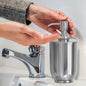 Stainless Steel Liquid Soap Dispenser Pump Bottle  Bathroom Vanity & Kitchen Sink,Holds Soap,Lotion & Sanitizer Shiny