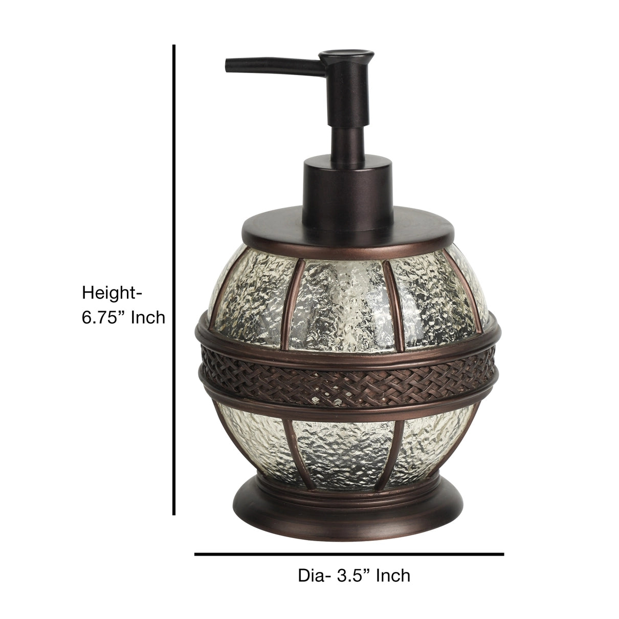 Oil-Rubbed Bronze Liquid Soap Dispenser - Resin Pump Bottle