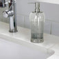 Glass Liquid Soap Dispenser Pump Bottle   Bathroom Vanity & Kitchen Sink,Holds Soap,Lotion & Sanitizer   Crackle Glass