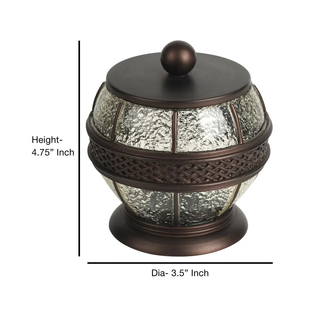 Oil-Rubbed Bronze Resin Vanity Jar Storage