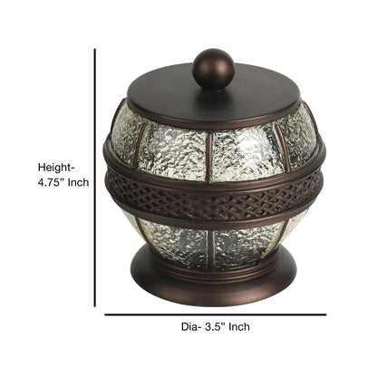 Oil-Rubbed Bronze Resin Vanity Jar Storage