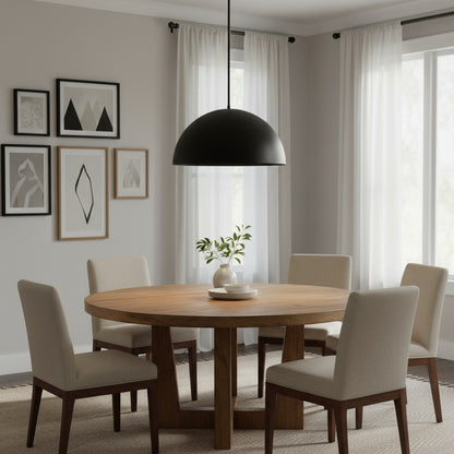 24 inch Diameter Integrated LED Black Pendant