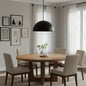 24 inch Diameter Integrated LED Black Pendant