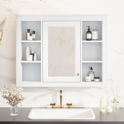 Wall Mounted Bathroom Cabinet with Mirror - 35" Storage