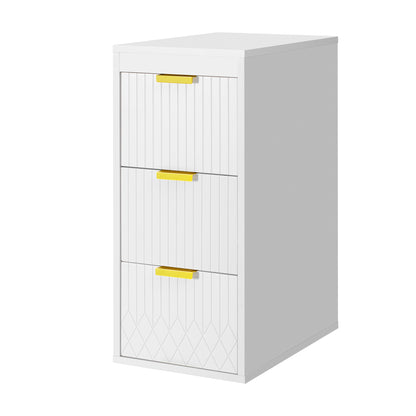 Wall Mounted Floating Cabinet, 12inch Side Cabinet with Drawers, Mutifunctional Cabinet for Bathroom, Living Room (Bathroom Vanity Not Included)