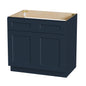 Shaker Bathroom Vanity - 36" Blue Wood Sink Base Cabinet RTA