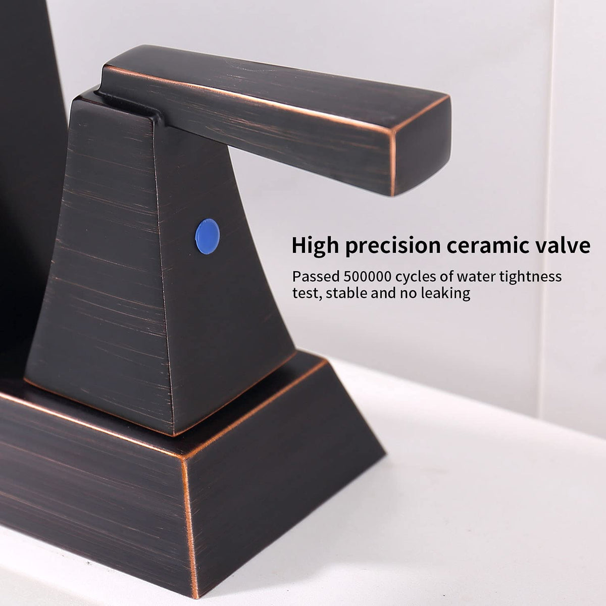 Oil-Rubbed Bronze 2-Handle Bathroom Sink Faucet - 4 Inch Centerset