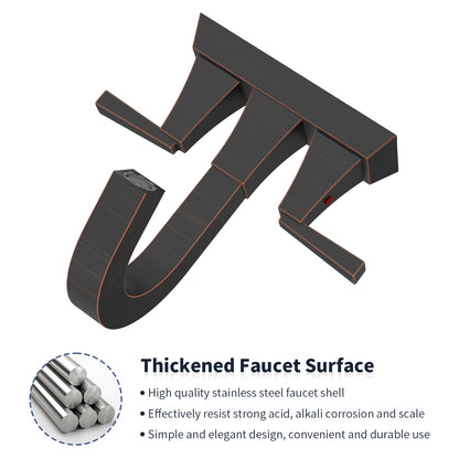Oil-Rubbed Bronze Bathroom Sink Faucets - 2 Handle Set