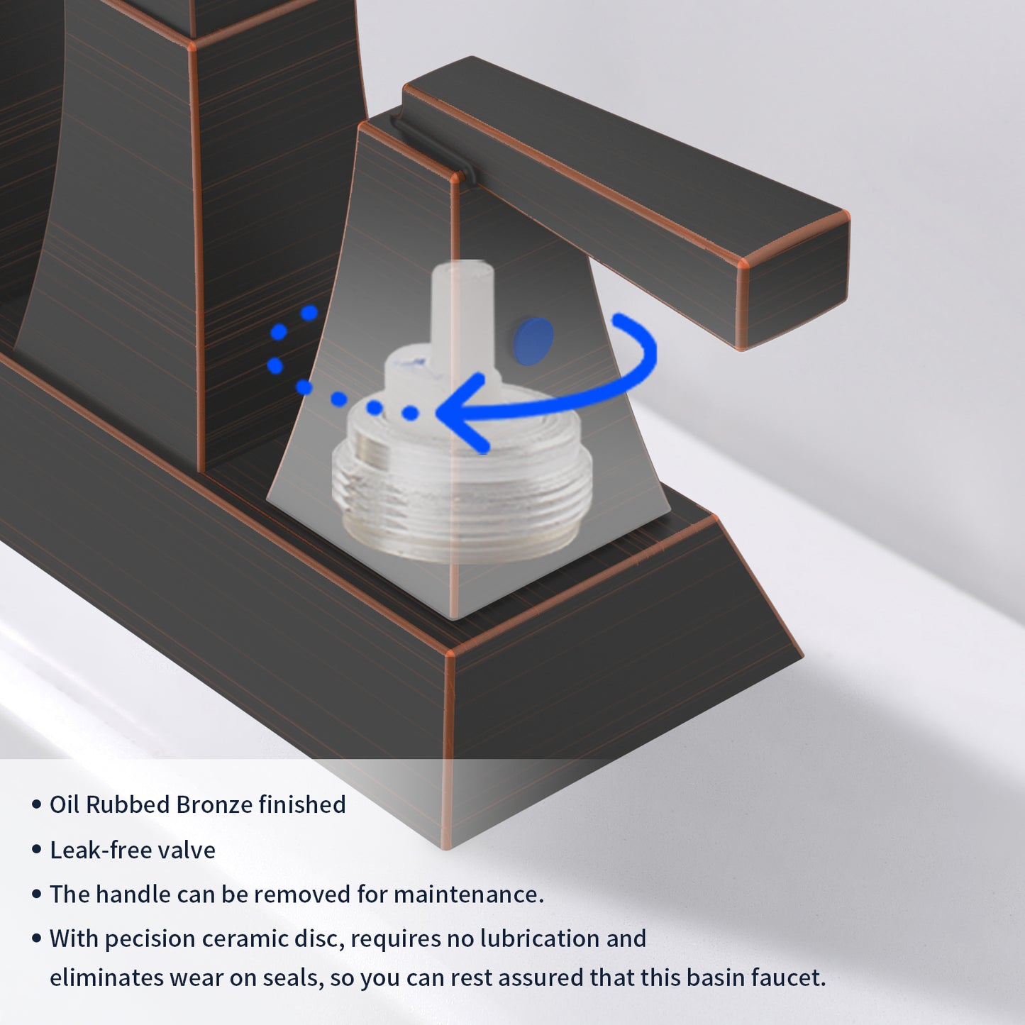 Oil-Rubbed Bronze Bathroom Sink Faucets - 2 Handle Set