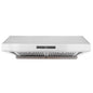Under Cabinet Range Hood, Dual Motors Ductless Kitchen Stove Vent, Stainless Steel Permanent Filter with 3-Speed Exhaust Fan, 2 Baffle Filters, LED Lights, Touch Control Panel, Silver (30 inch)