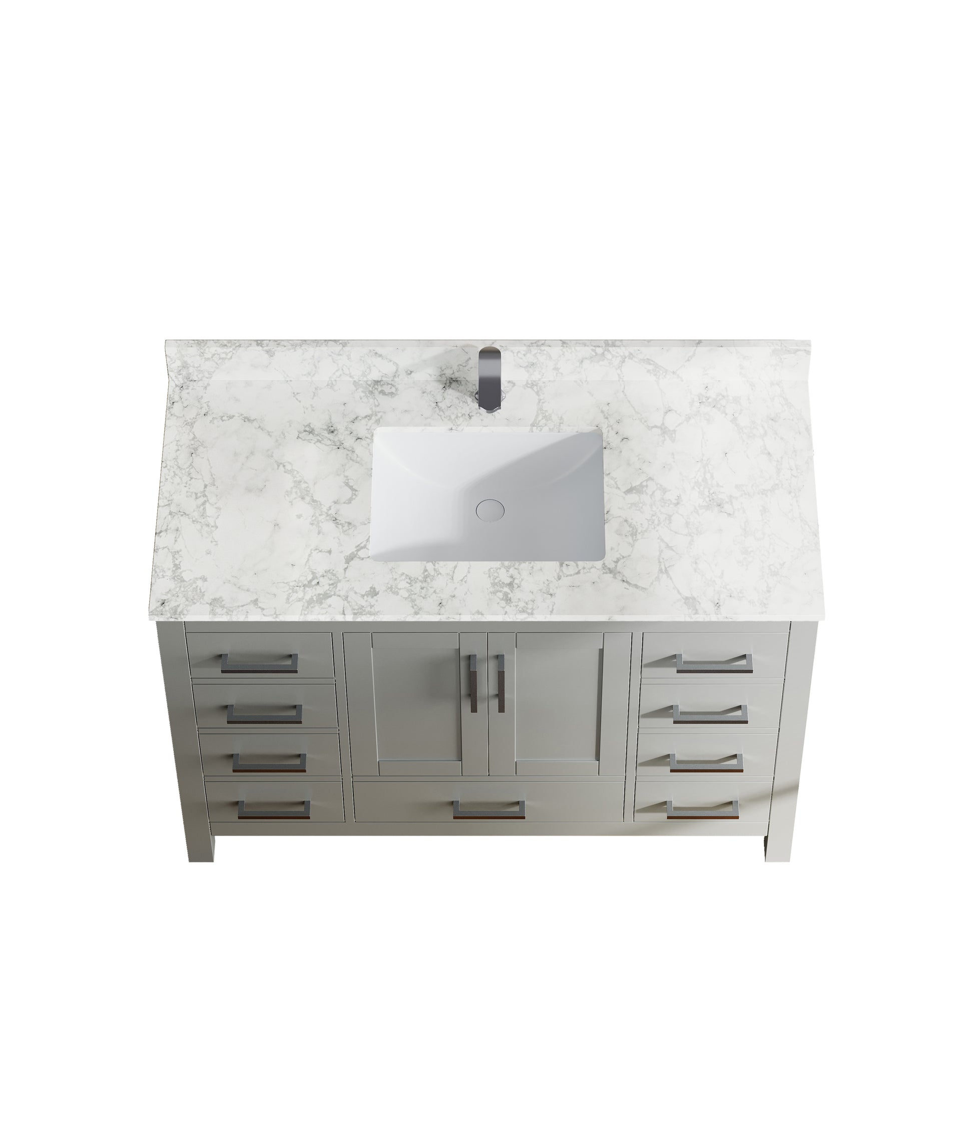 47" Gray Bathroom Vanity Cabinet - Storage & Sink Included