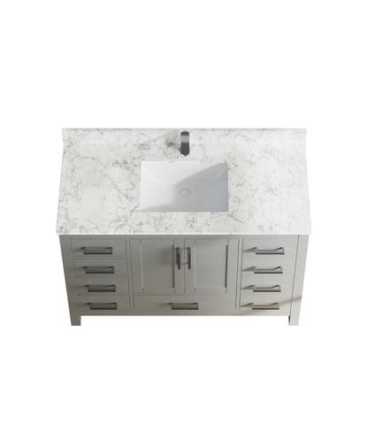 47" Gray Bathroom Vanity Cabinet - Storage & Sink Included