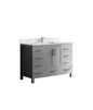 47" Bathroom Storage Vanity Cabinet with Sink & Faucet Hole, Bathroom Vanity with 2 Doors ＆ 9 Drawers(Gray)
