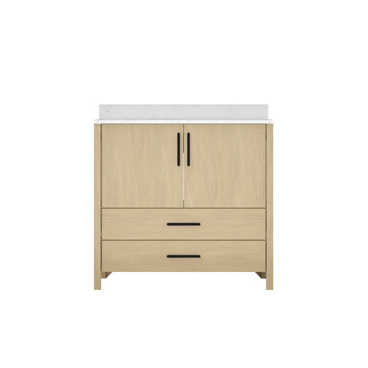 36" Bathroom Vanity Cabinet,Freestangding storage Vanity Cabinet with Countertop & Faucet Hole