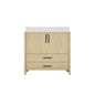 36" Bathroom Vanity Cabinet,Freestangding storage Vanity Cabinet with Countertop & Faucet Hole