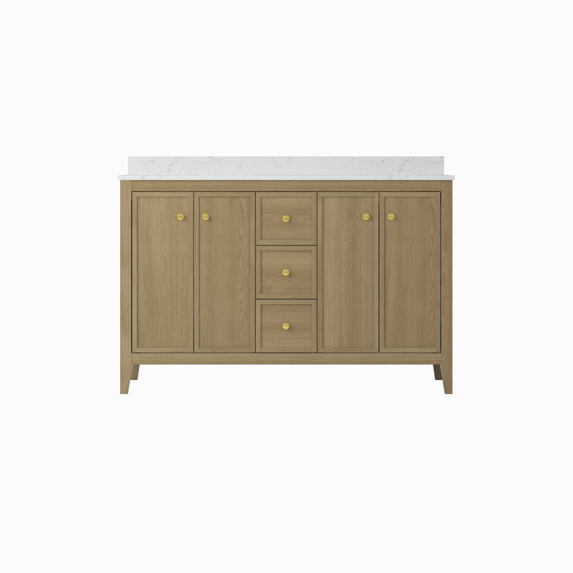 54" Bathroom Vanity Cabinet,Bathroom Wall-Mount Cabinet with Double Basins Sink