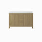 54" Bathroom Vanity Cabinet,Bathroom Wall-Mount Cabinet with Double Basins Sink