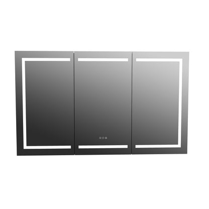 Matte Black Medicine Cabinet with Mirror, with LED Light, Bathroom Wall Cabinet