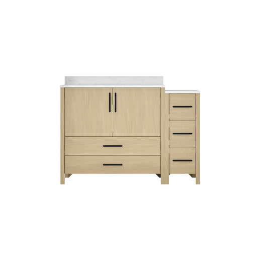 48"W×22"D×34"H Single Sink Bathroom Vanity Cabinet,Freestangding storage Vanity Cabinet with White Countertop