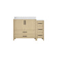 48"W×22"D×34"H Single Sink Bathroom Vanity Cabinet,Freestangding storage Vanity Cabinet with White Countertop