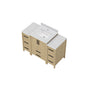 48"W×22"D×34"H Single Sink Bathroom Vanity Cabinet,Freestangding Storage Vanity Cabinet with White Countertop