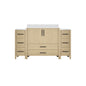 60"W×22"D×34"H Single Sink Bathroom Vanity Cabinet,Freestangding storage Vanity Cabinet with White Countertop