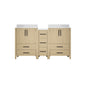 60"W×22"D×34"H Double Sinks Bathroom Vanity Cabinet,Freestangding storage Vanity Cabinet with White Countertop