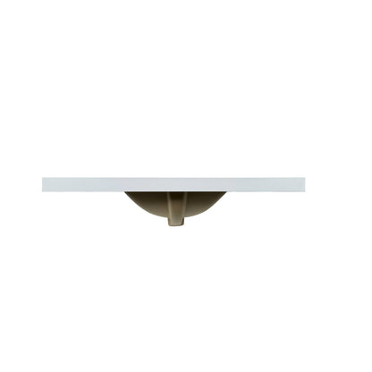 35.98"W Bathroom Vanity Cabinet - Natural Wood Sink & Countertop
