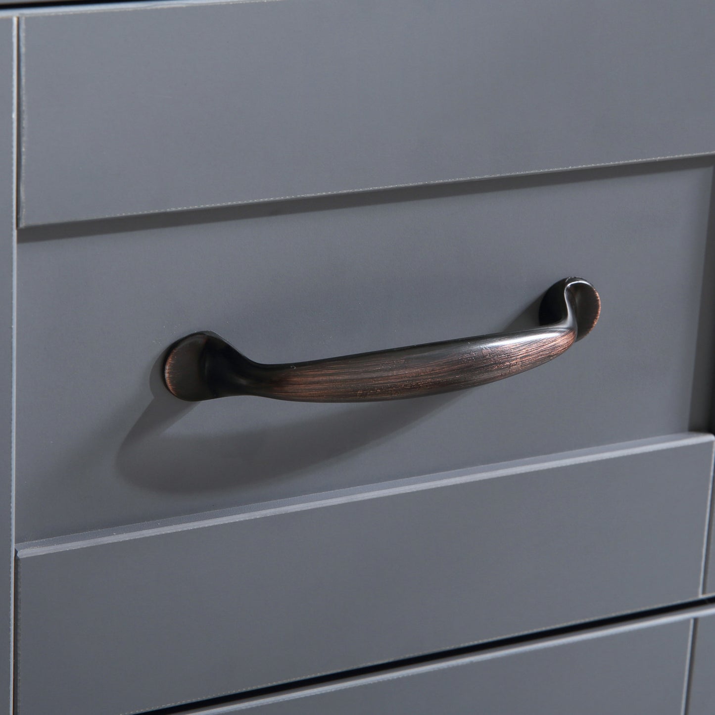 30 Inch Gray Bathroom Vanity with Mirror - MDF Storage