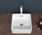 15x15 Inch White Ceramic Square Vessel Bathroom Sink