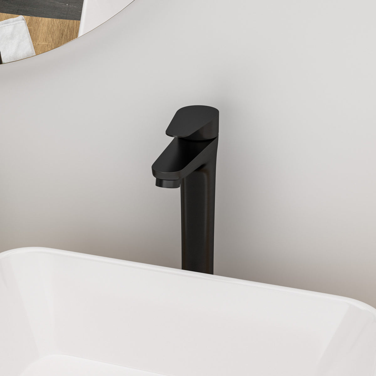 Oil-Rubbed Bronze Deck Mount Bathroom Faucet - Single Handle