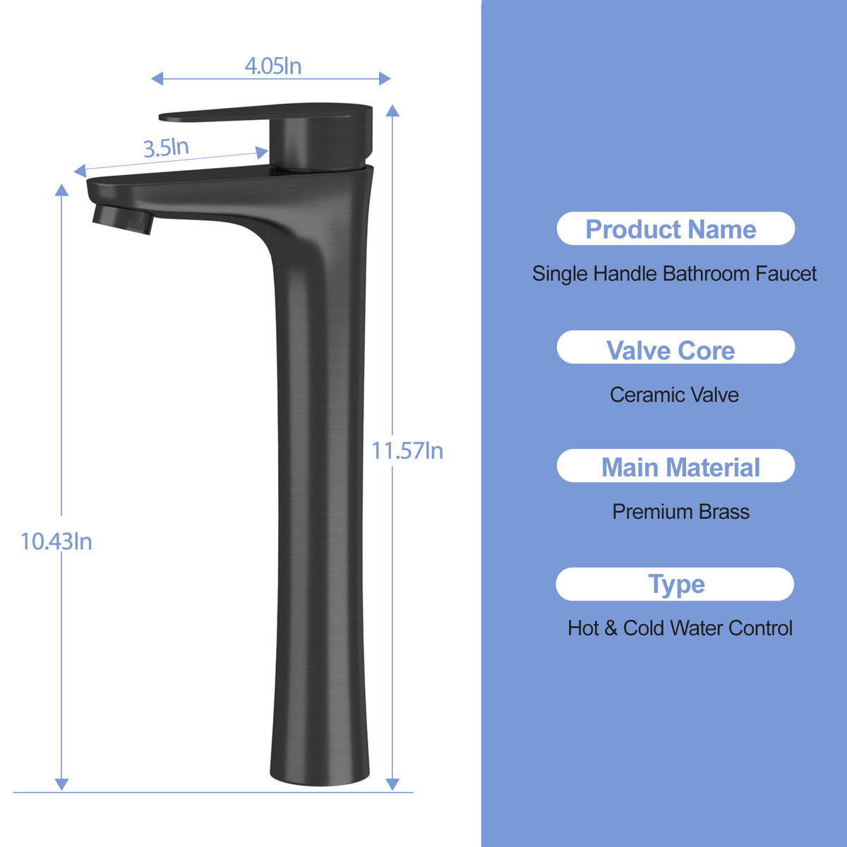 Oil-Rubbed Bronze Deck Mount Bathroom Faucet - Single Handle